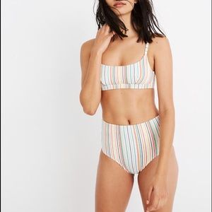 Madewell Small second wave rainbow stripe bikini